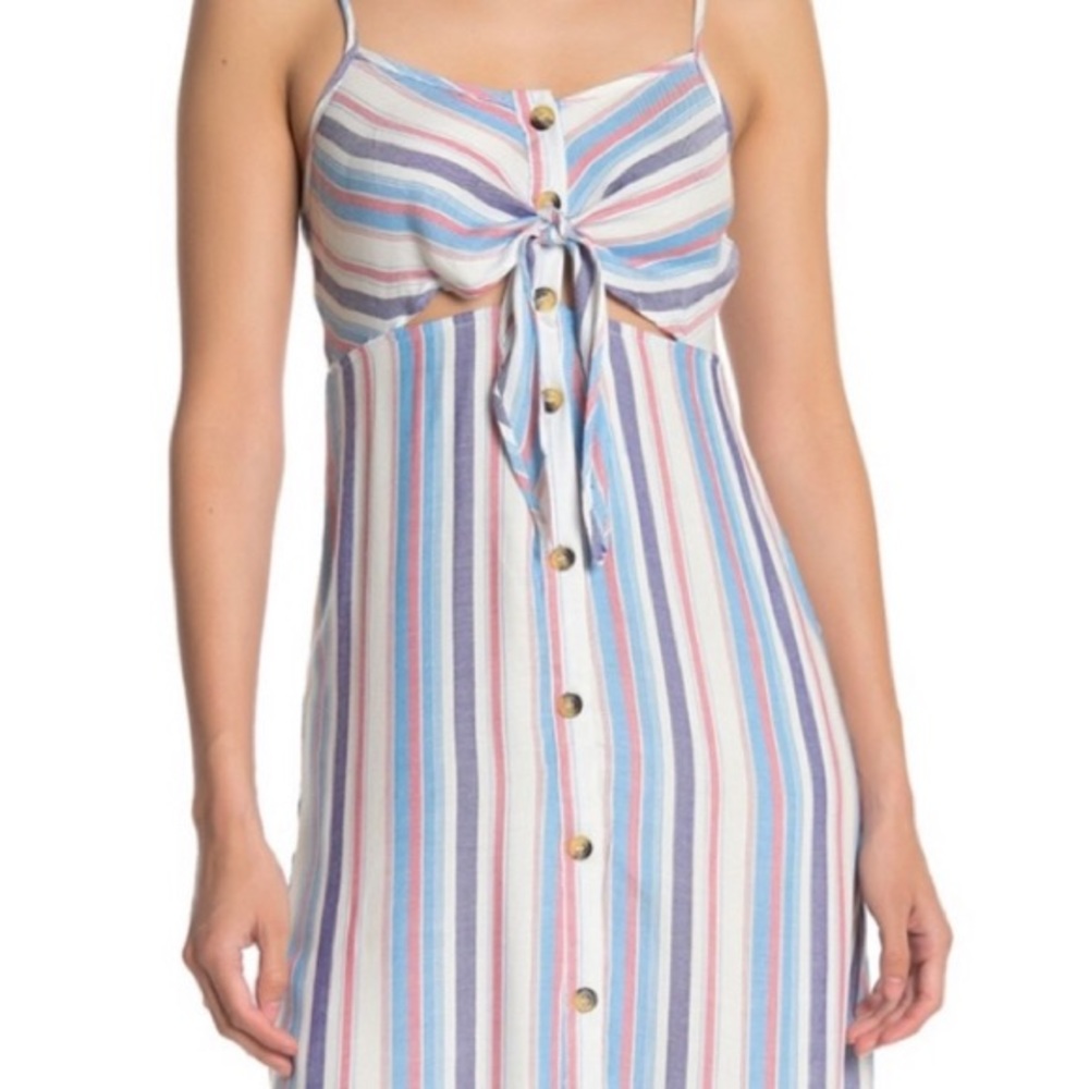 Spring summer multi stripes dress Medium